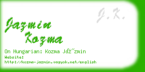 jazmin kozma business card
